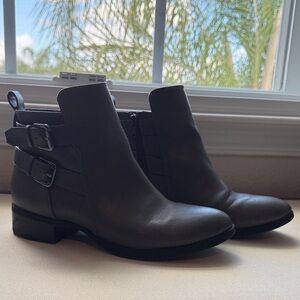 Old Navy Gray Double Buckle Ankle Boots